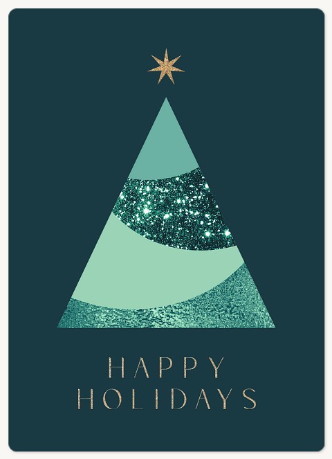 Glittering Pine Holiday & Christmas Magnet Cards
