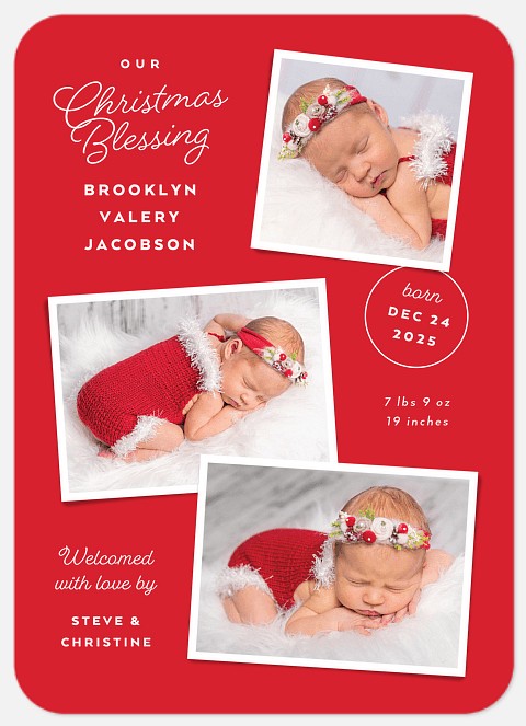 Christmas Blessing Baby Christmas Cards