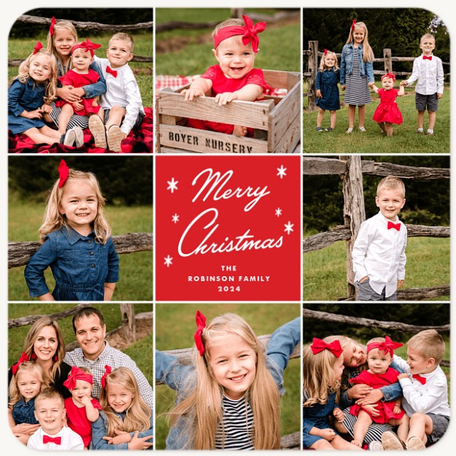 Squared Around Personalized Holiday Cards