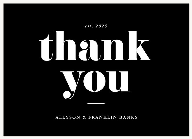 Modern Chic Thank You Cards 