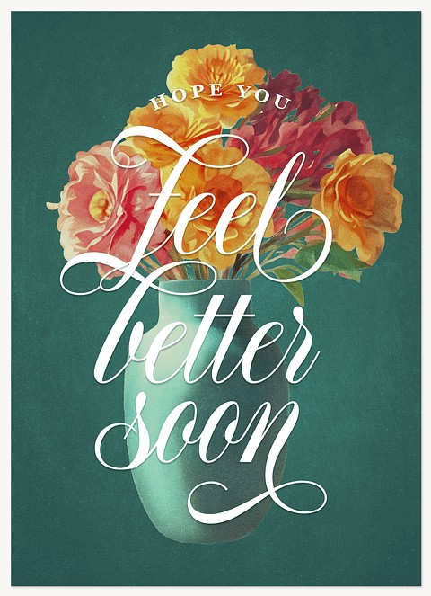Get Well Script Greeting Cards