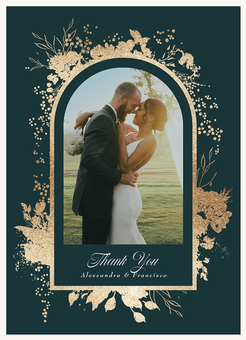 Golden Flora Thank You Cards 