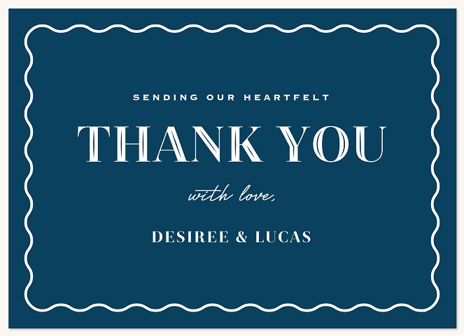 Wavy Frame Thank You Cards 