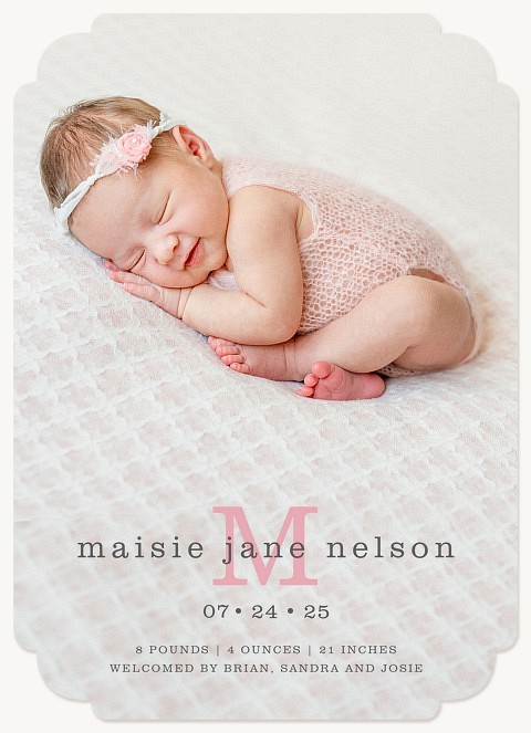Initial Moment Baby Announcements