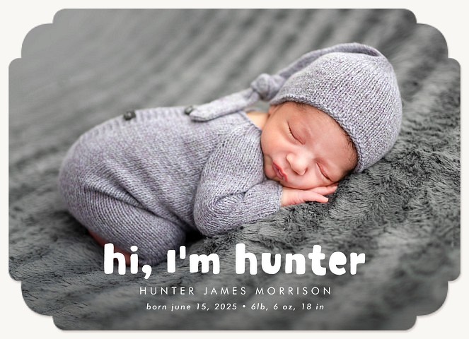 Bold Hello Baby Announcements