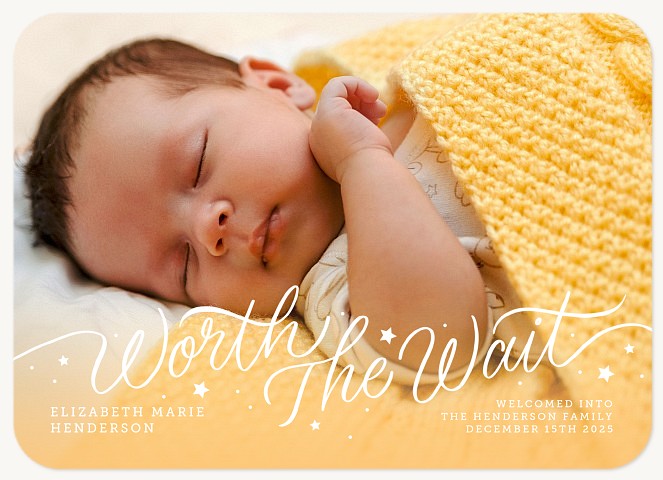 Worth The Wait Baby Announcements