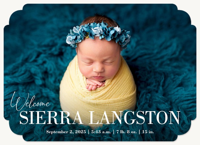 Sweet Welcome Baby Announcements