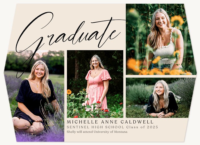 Refined Quad Graduation Cards