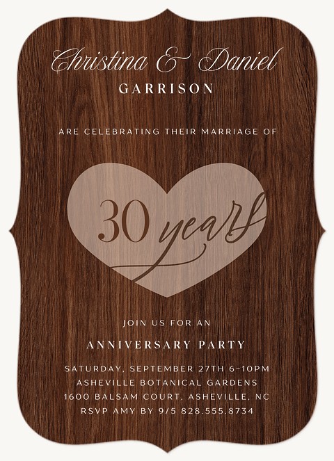  Rustic Romance Wedding Anniversary Invitations