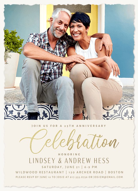 Shining Celebration Wedding Anniversary Invitations