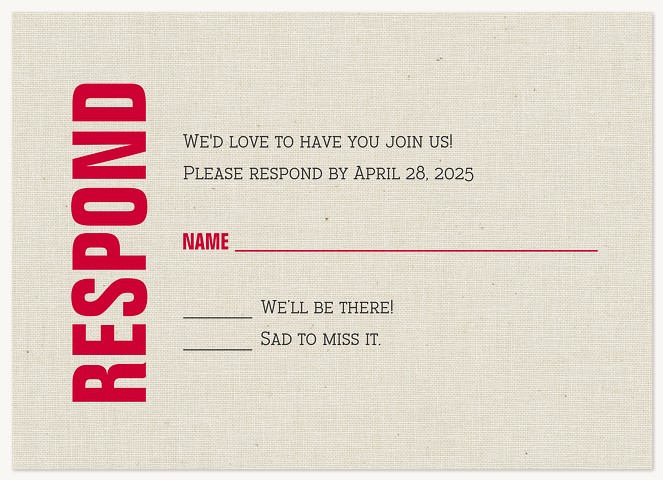 Bold Fete Bar Mitzvah RSVP Cards