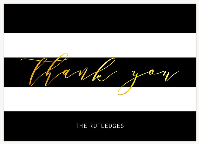Luxe Stripes Thank You Cards 