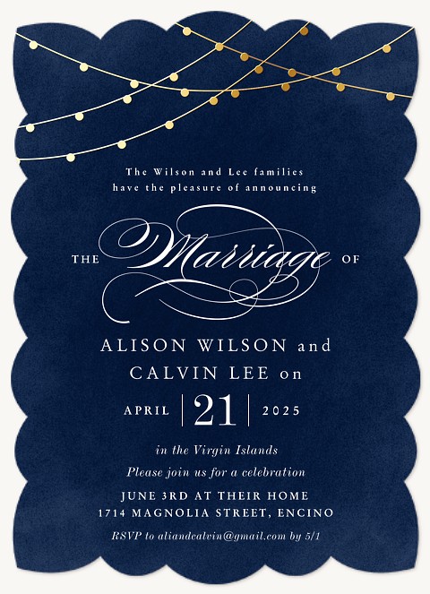 Classic Elegance Wedding Announcements