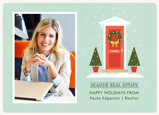 Decked with Snow Realtor Christmas Cards