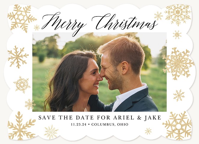 Sparkling Flakes Christmas Cards