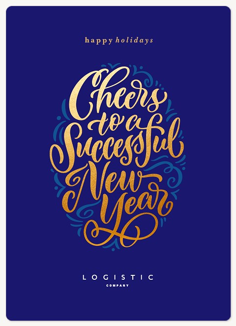 Cheers to Success Holiday & Christmas Magnet Cards