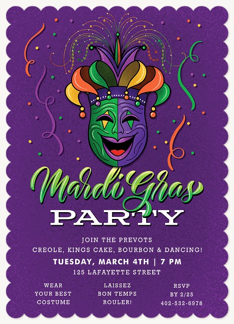 Party Gras Invitations