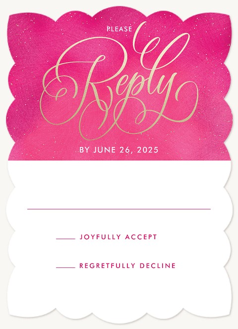 Glitz Quinceañera RSVP Cards