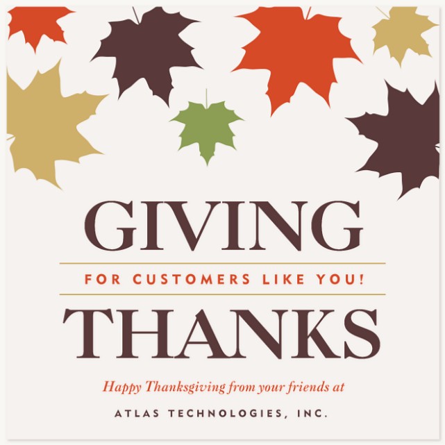 Autumn Appreciation Business Holiday Cards