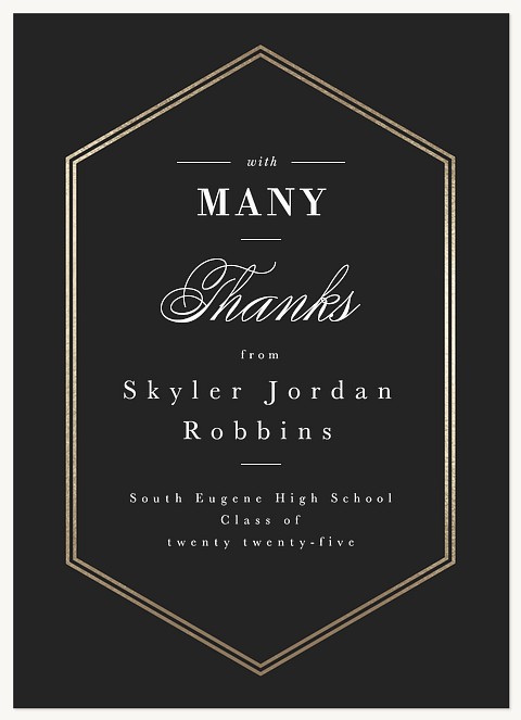 Elegant Geo Thank You Cards 