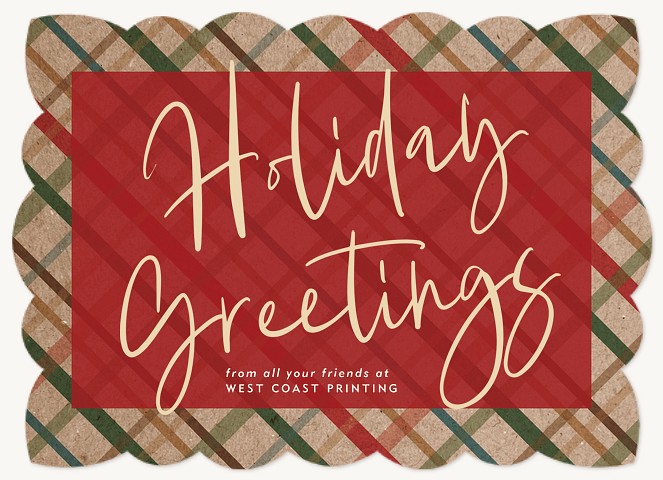 Plaid Greetings Business Holiday Cards