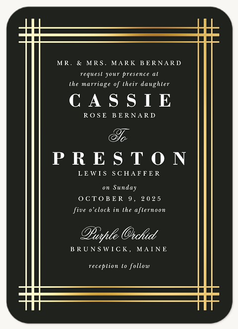 Elegant Frame Wedding Invitations