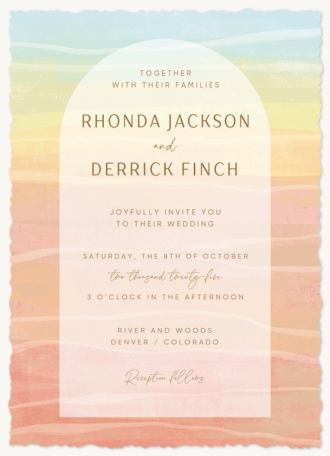 Sand Strata Wedding Invitations