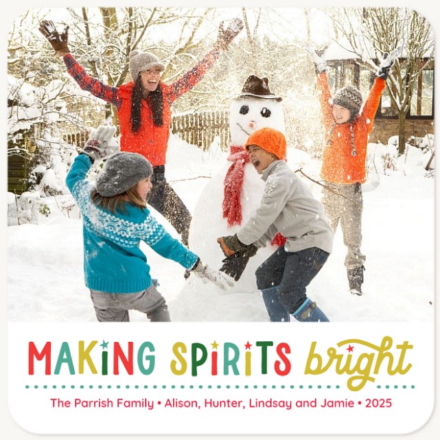 Playful Spirits Personalized Holiday Cards