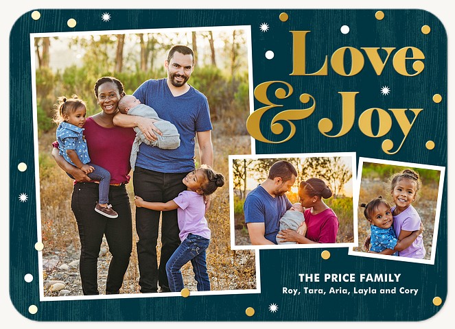 Shining Texture Personalized Holiday Cards