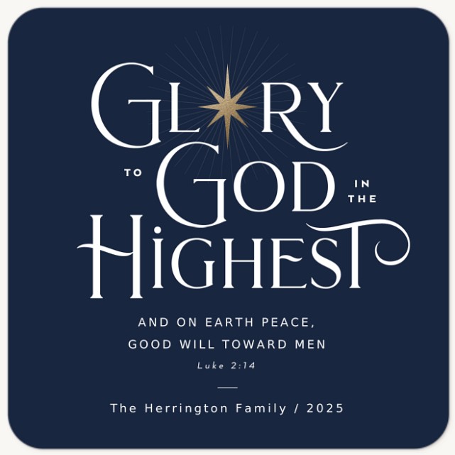 Glorious God Personalized Holiday Cards