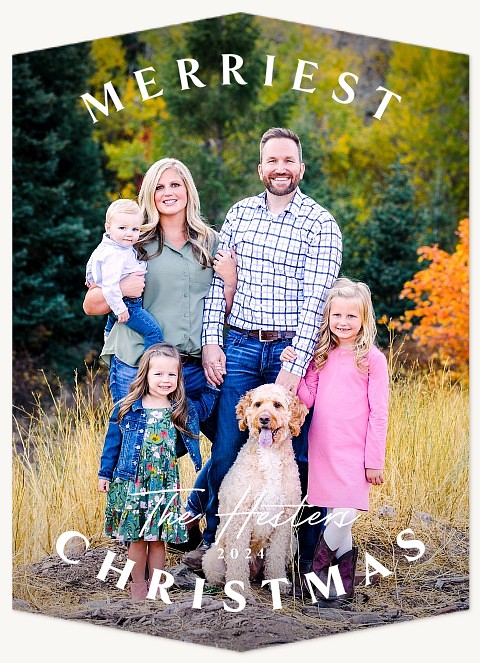 Curved Greetings Personalized Holiday Cards