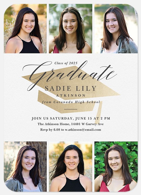 Golden Cap Graduation Cards