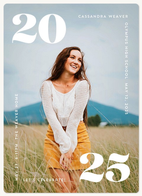 Text Surround Graduation Invitations
