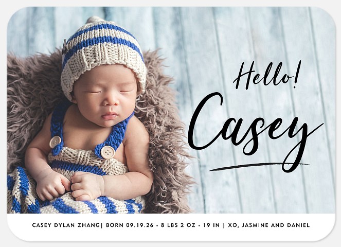 Signature Hello Baby Birth Announcements