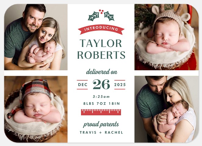 Merry Introduction Holiday Photo Cards