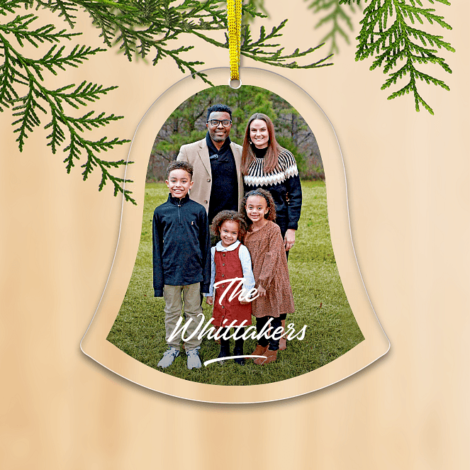 Underlined Script Personalized Ornaments