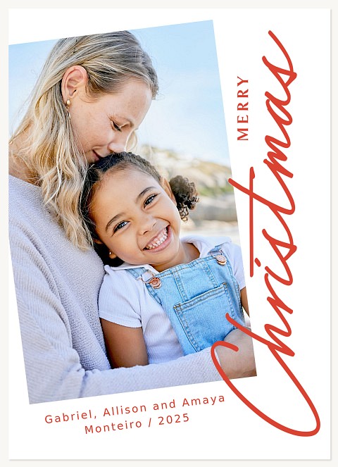 Angled Personalized Holiday Cards