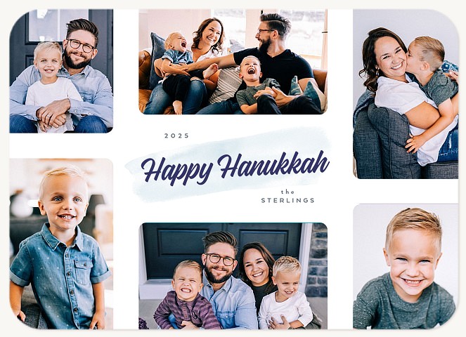 Modern Script Hanukkah Cards