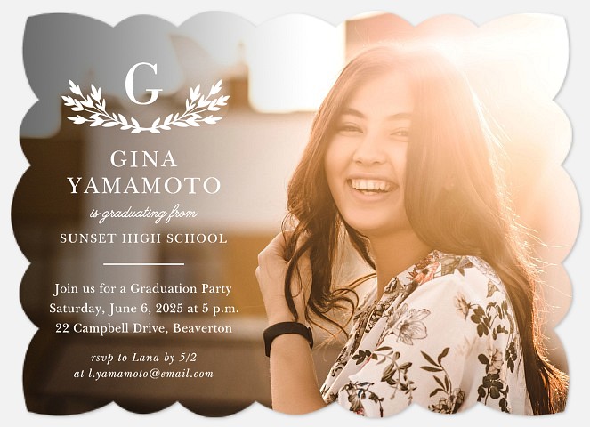 Laurel Emblem Graduation Cards