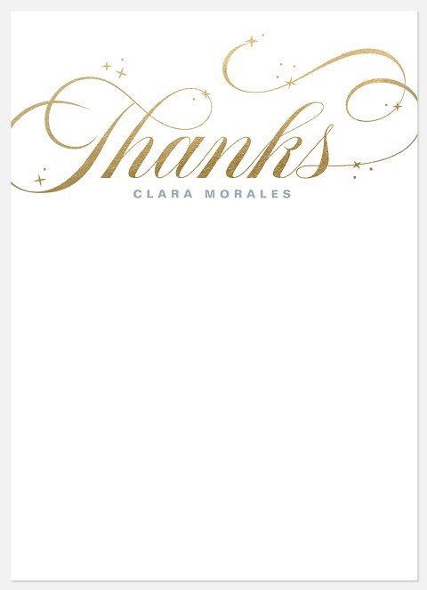 Sparkling Script Thank You Cards 