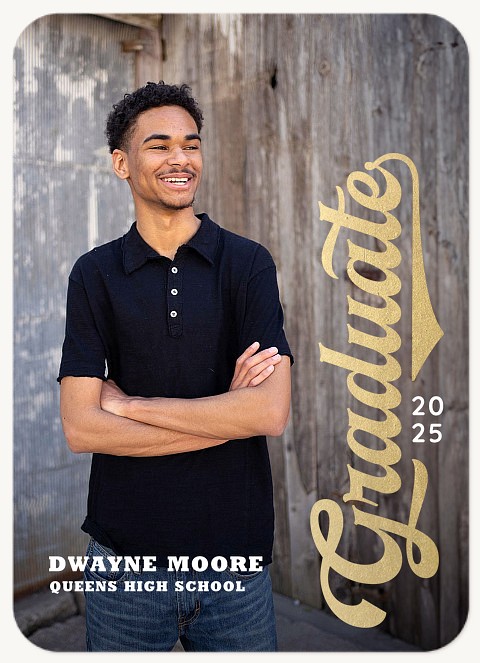Collegiate Gold Graduation Cards