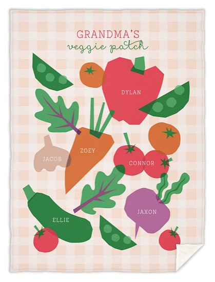 Veggie Patch Custom Blankets