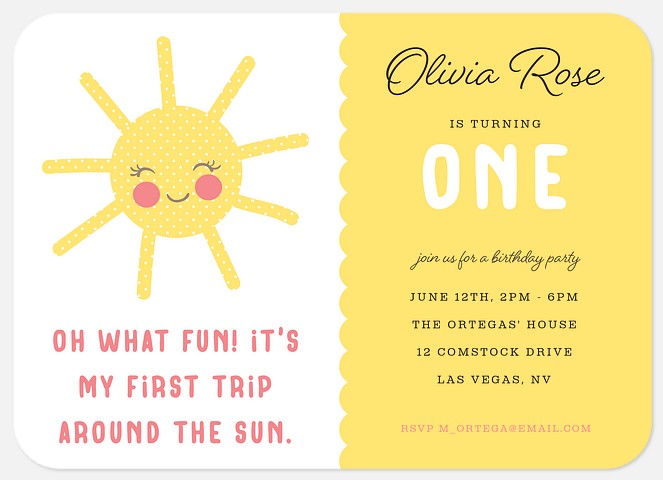 Sunny Birthday Kids' Birthday Invitations