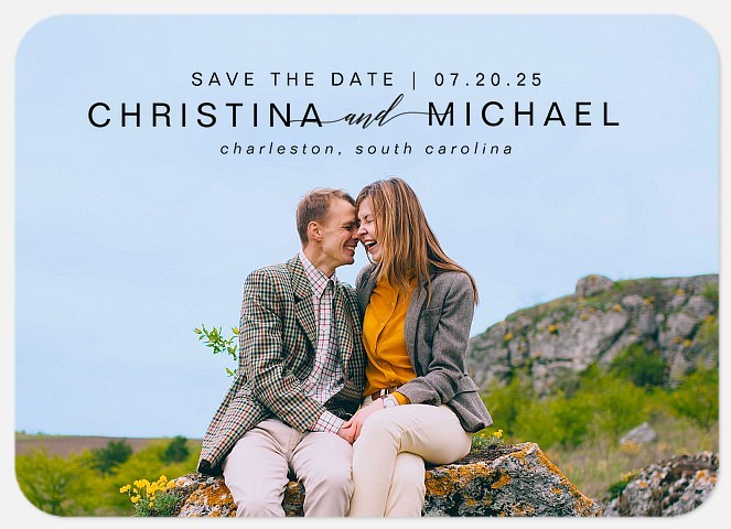Typography Love Save the Date Photo Cards