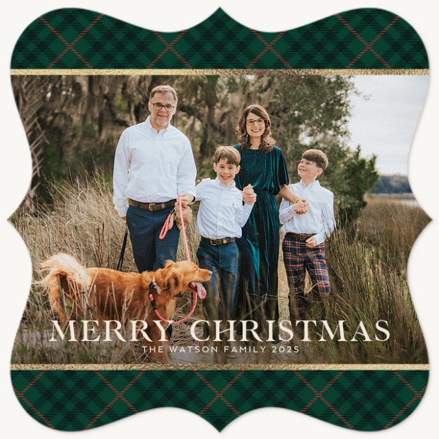 Plaid Nostalgia Personalized Holiday Cards