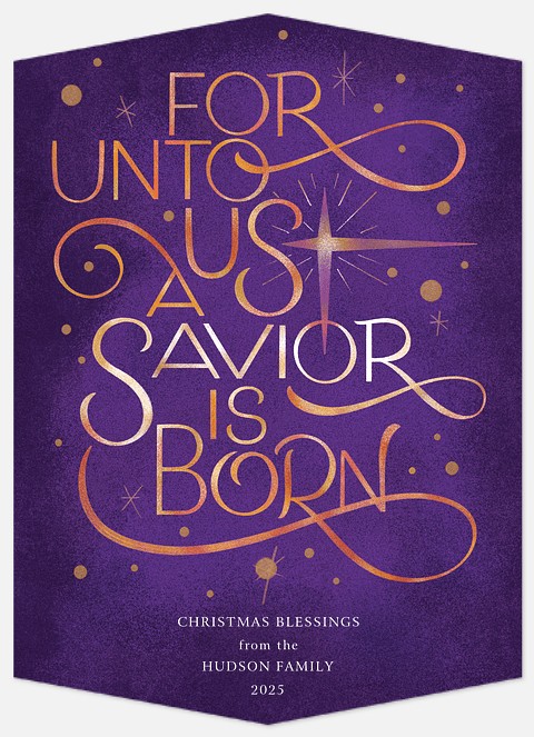 A Savior is Born Holiday Photo Cards
