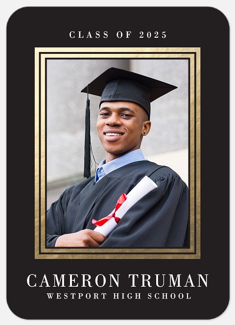 Gilded Double Frame Graduation Cards