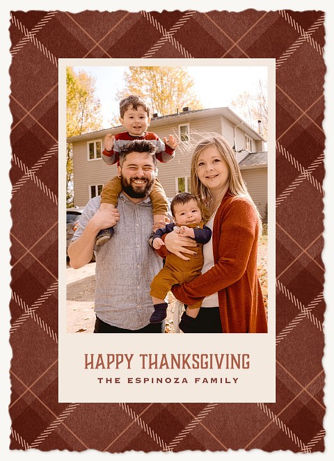 Cozy Plaid Thanksgiving Cards
