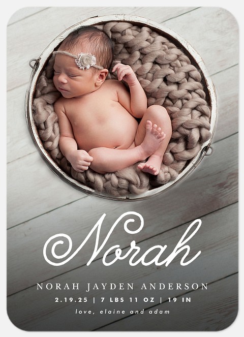 Effortless Introduction Baby Birth Announcements