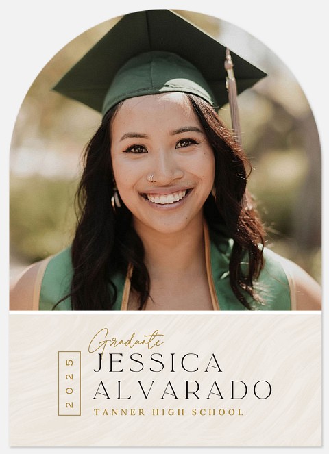 Brushed Elegance Graduation Cards